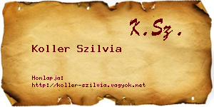 Koller Szilvia névjegykártya