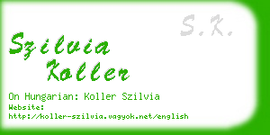 szilvia koller business card